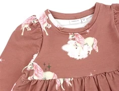 Name It light mahogany unicorn sweatkjole